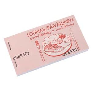 Lounas- / päivällislippu