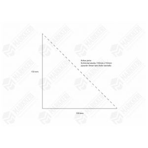 Kolmiotarratasku 150mm x 150mm